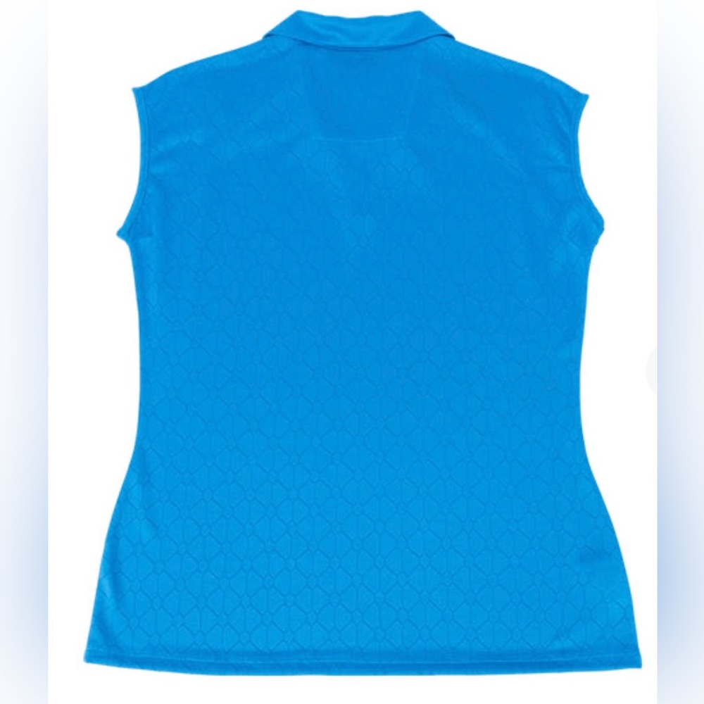 New With Tags Nancy Lopez Golf Fairways Plus Optic Sleeveless Polo Blue Size 1X - Picture 12 of 15